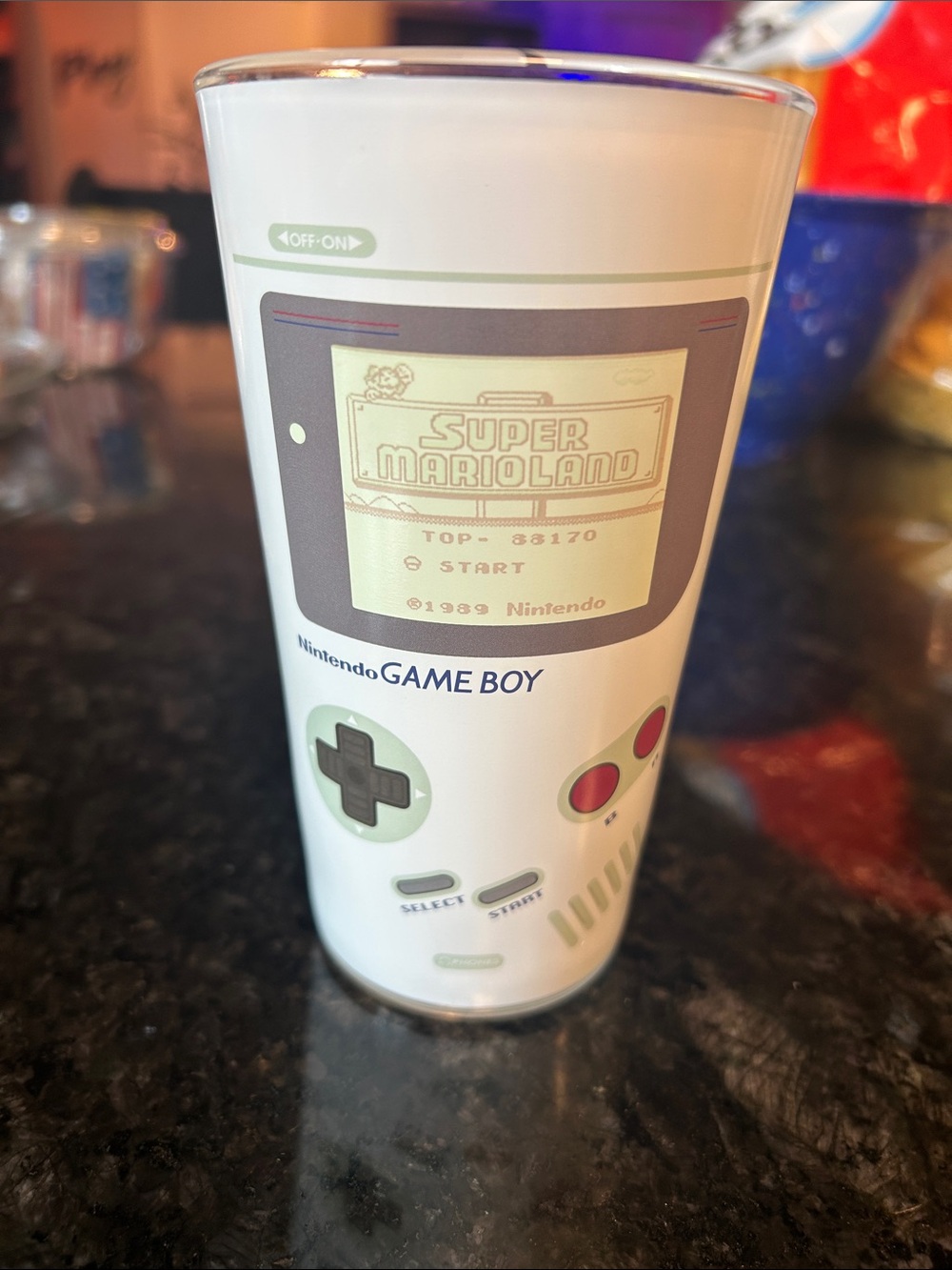 Nintendo Game Boy Super Mario Land Glass - White, Green, Red
